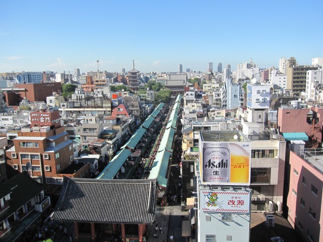 浅草文化観光センターから臨む浅草寺