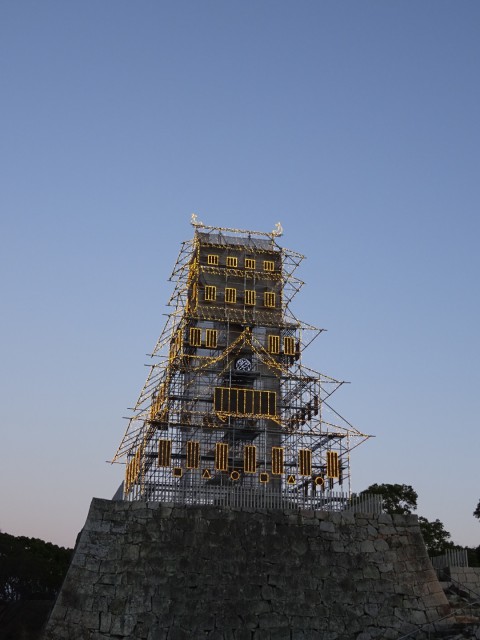 赤穂城趾・幻の天守閣イルミネーション