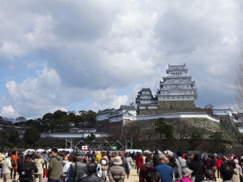 ブルーインパルス祝賀飛行＠姫路城